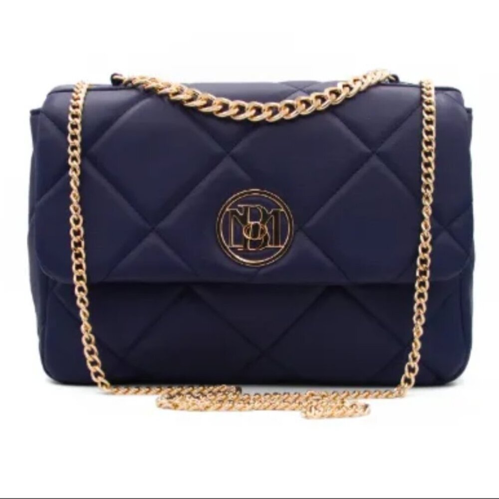 Badgley Mischka Quilted Navy Crossbody #00012 - Picture 4 of 4